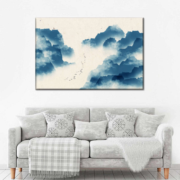 ElephantStock Abstract Chinese Scenery Wall Art