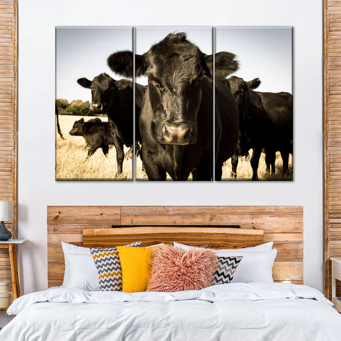 ElephantStock Black Angus Cattle Wall Art