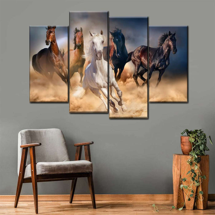 ElephantStock Running Herd Of Horses Wall Art