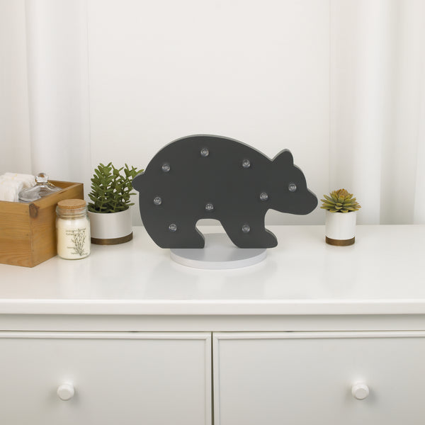 NoJo - Grey Bear Shaped Lighted Nursery Décor