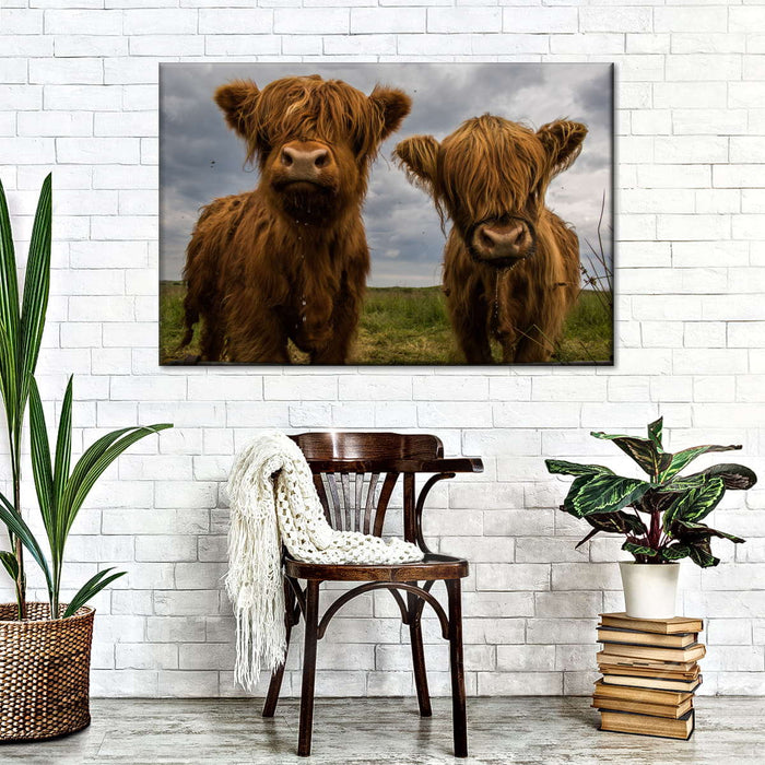 ElephantStock Baby Highland Cows Wall Art