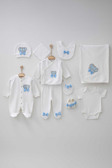 THA Dressing Henry Baby Blue Newborn Coming Home Set (10 pcs)