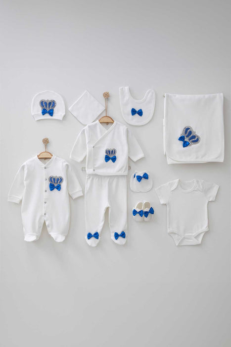 THA Dressing Henry Royal Blue Newborn Coming Home Set (10 pcs)