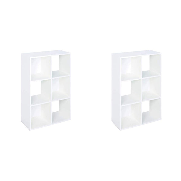 Closetmaid Decorative Home 6-Cube Cubeicals Organizer Storage, White (2 Pack)