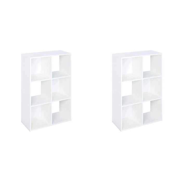 Closetmaid Decorative Home 6-Cube Cubeicals Organizer Storage, White (2 Pack)