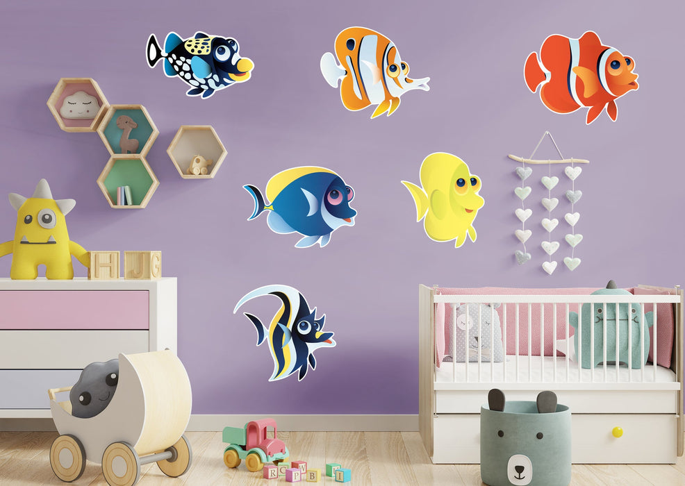 Fathead Nursery:  Six Friends Collection        -   Removable Wall   Adhesive Decal