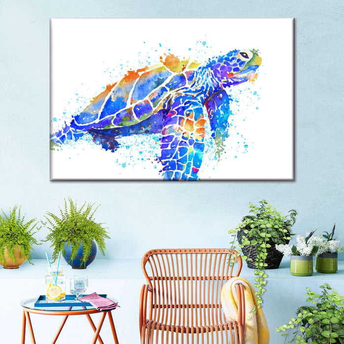 ElephantStock Sea Turtle Watercolor Wall Art