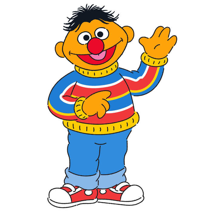 Fathead Ernie Window Cling - Officially Licensed Sesame Street Removable Window Static Decal