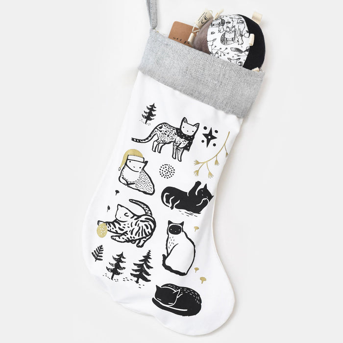 Wee Gallery Festive Cats Stocking