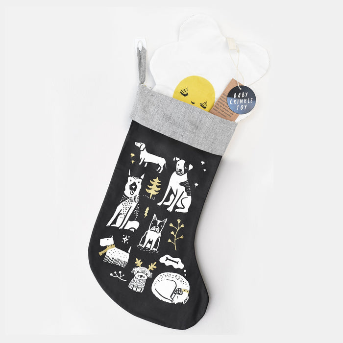 Wee Gallery Festive Pups Stocking