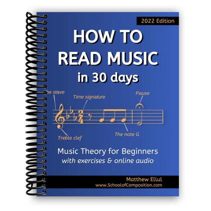 Lay it Flat How to Read Music in 30 Days: Music Theory for Beginners (Spiral Bound)