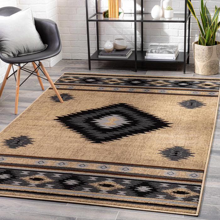 Hauteloom Buckhaven Brown Aztec Carpet