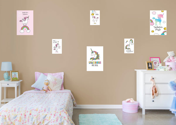 Fathead Mythical Creatures Unicorn Collection 2 Removable Wall Adhesive Decal