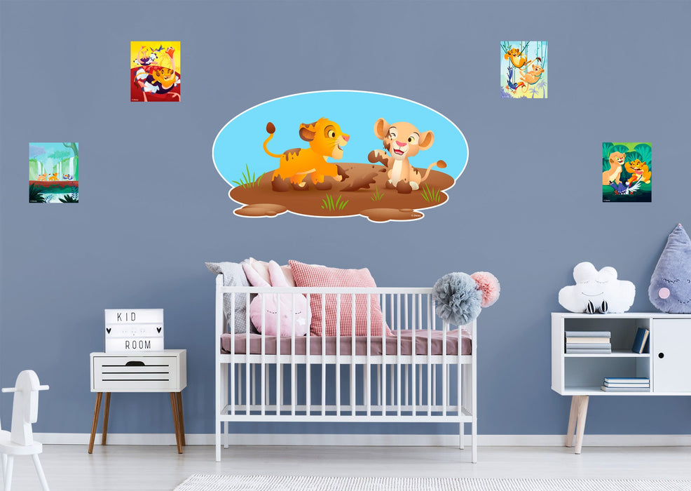 Fathead The Lion King: Kids Mudbath - Officially Licensed Disney Removable Wall Adhesive Decal