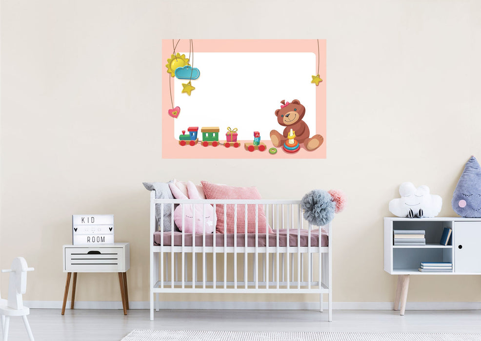 Fathead Nursery: Pink Bear Dry Erase - Removable Wall Adhesive Decal