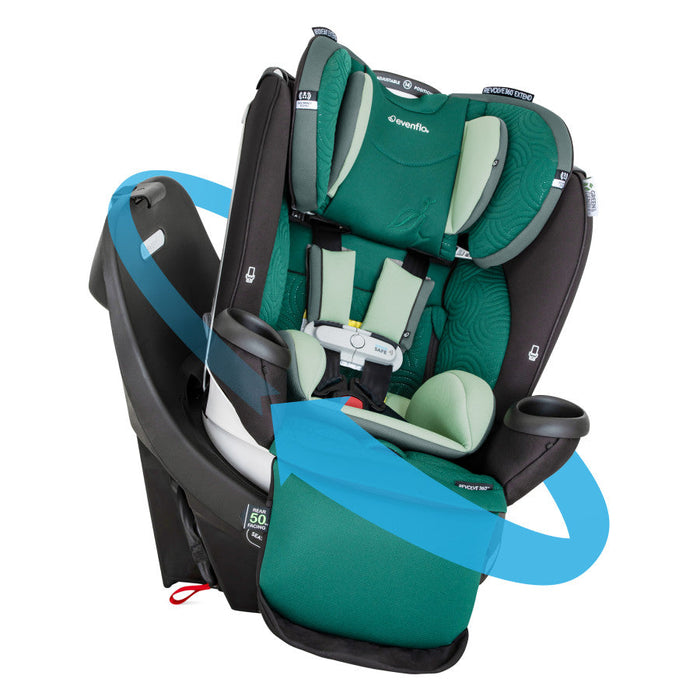 Evenflo® Revolve360 Extend All-in-One Rotational Car Seat with Green & Gentle Fabric