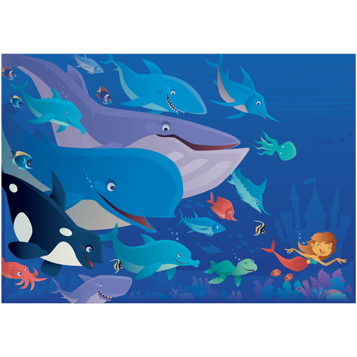 Fathead Nursery: Mermaid Mural - Removable Wall Adhesive Decal