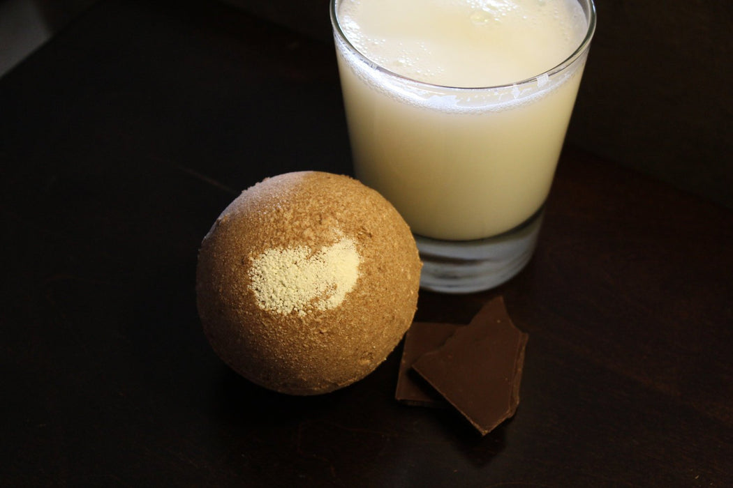 Butter Me Up Organics Chocolate Milk Bath Bomb with Toy
