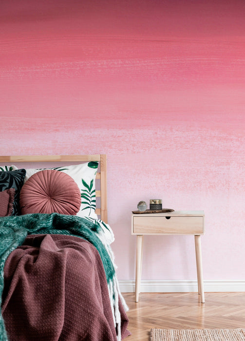 Ondecor Wallpaper Peel and Stick Wallpaper Removable Wallpaper Home Decor Wall Art Wall Decor Room Decor / Pink Modern Ombre Wallpaper - X163