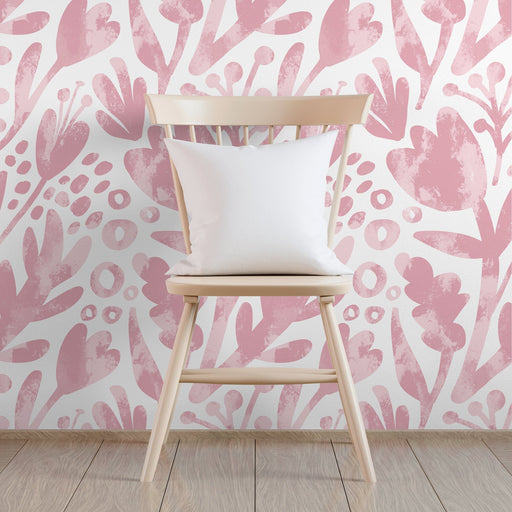 Ondecor Peel and Stick Removable Cute Pink Floral Wallpaper - X182