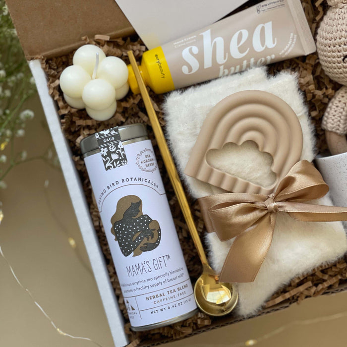 Happy Hygge Gifts Deluxe New Mom & Baby Gift Box for Women After Birth