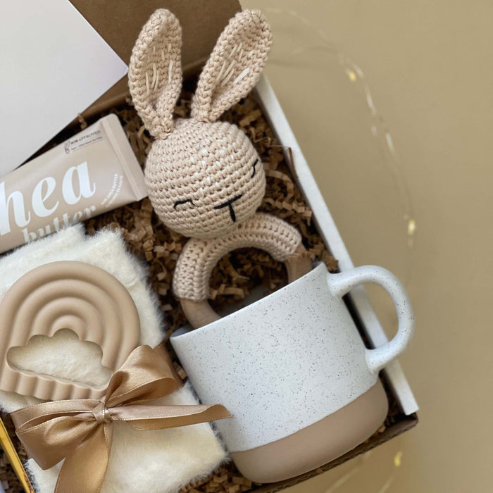 Happy Hygge Gifts Deluxe New Mom & Baby Gift Box for Women After Birth