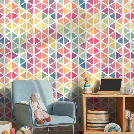 Ondecor Peel and Stick Removable Colorful Geometrical Wallpaper - A157