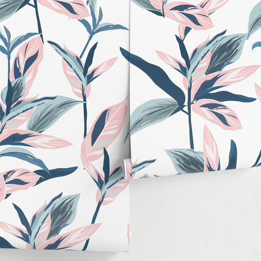 Ondecor Tropical Banana Leaf Peel and Stick and Traditional Wallpaper - A514