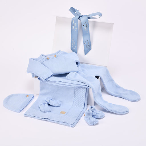 Bebe Sweeny PETIT SWEENY Gift Box | Boys Blue Organic Cotton Knit Set (6)