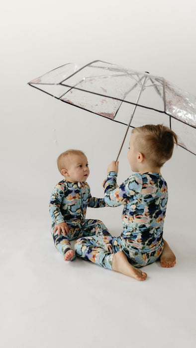 forever french baby Bamboo Zip Pajamas | Charli Print