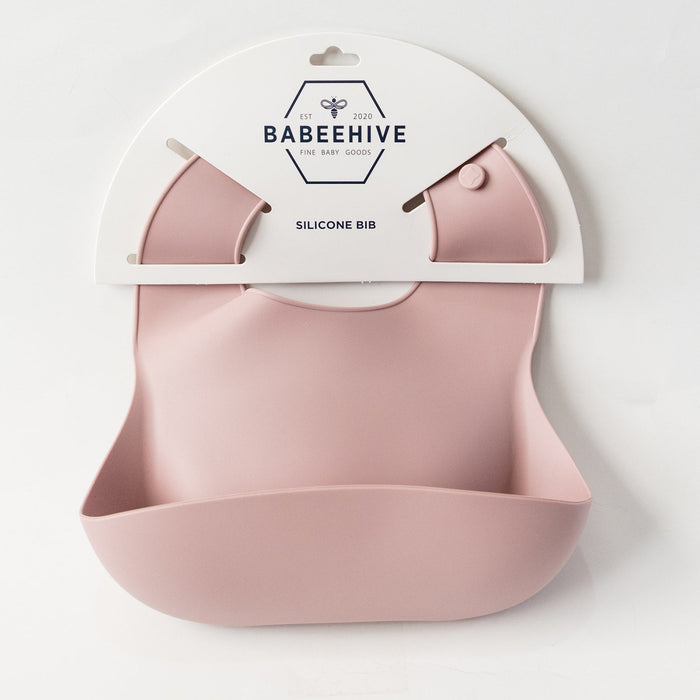 Babeehive Goods Dusty Rose Silicone Baby Bib