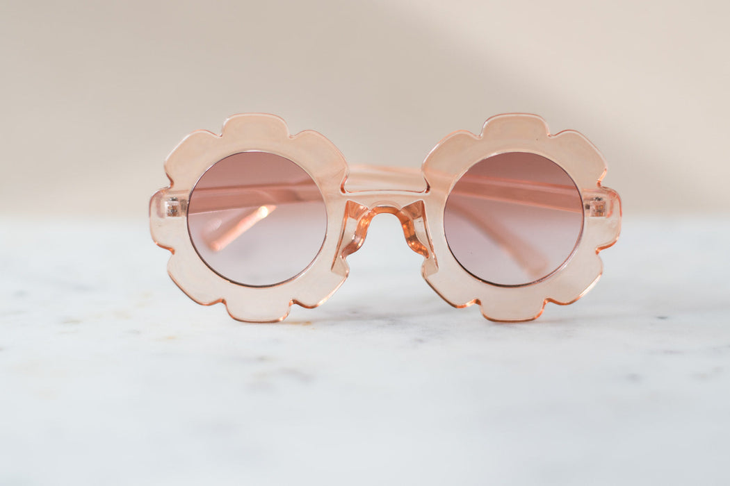 Babeehive Goods Toddler & Kid Daisy Sunglasses - Clear Peach