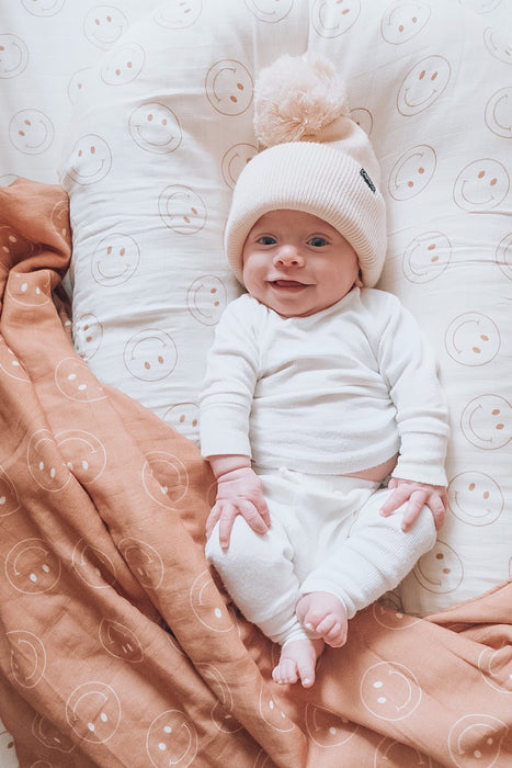 forever french Just Smile Ivory | Crib Sheet