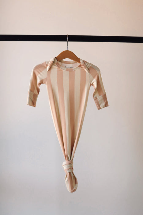 forever french baby Bamboo Knotted Gown  | Candy Stripe