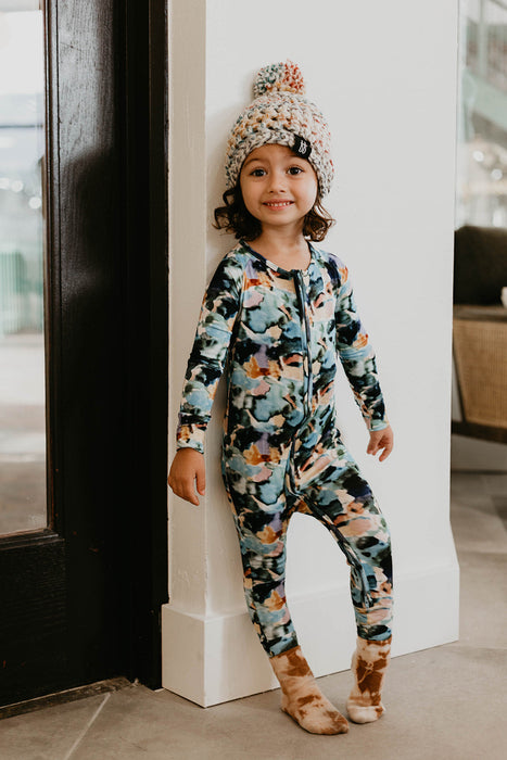 forever french baby Bamboo Zip Pajamas | Charli Print