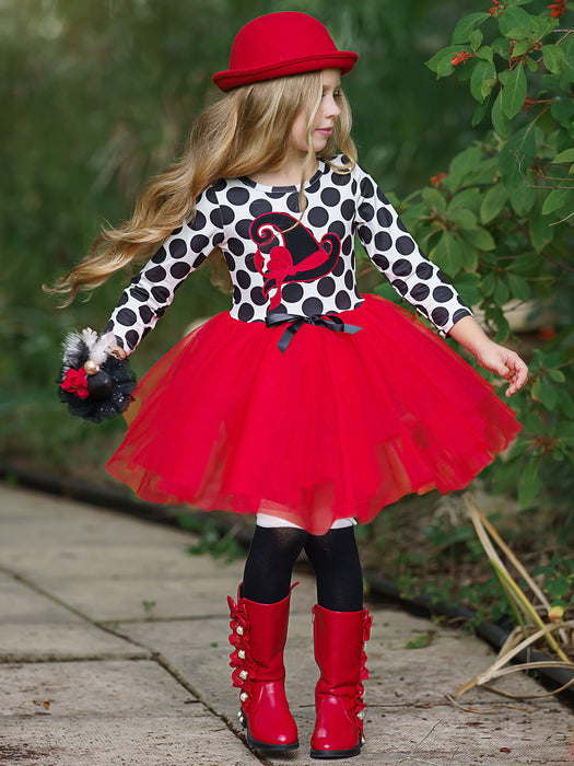 Mia Belle Girls Be Witched Polka Dot Tutu Dress