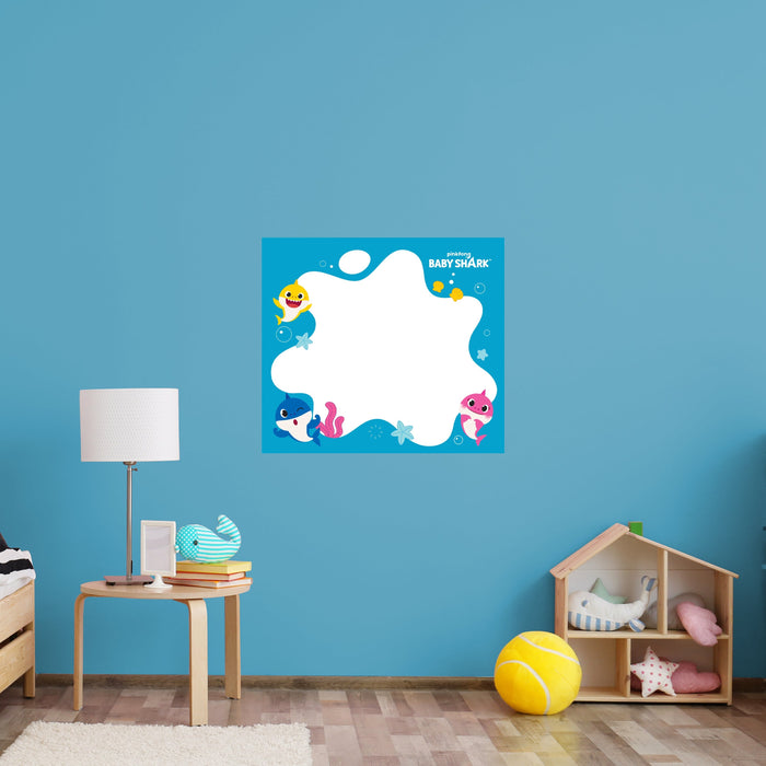 Fathead Baby Shark: Family First Dry Erase - Officially Licensed Nickelodeon Removable Adhesive Decal