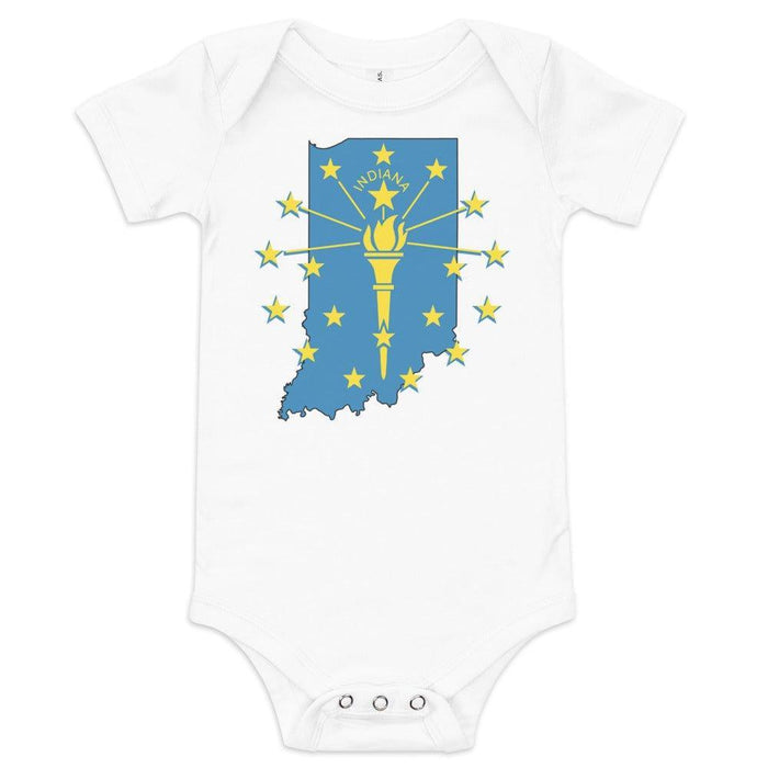 Little Hometown Indiana Baby short sleeve onesie