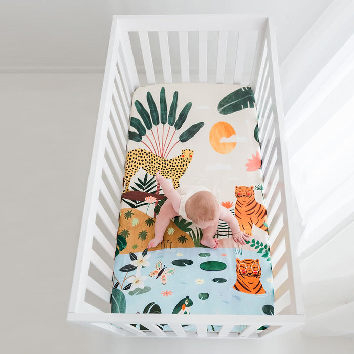 Rookie Humans In The Jungle Standard Size Crib Sheet