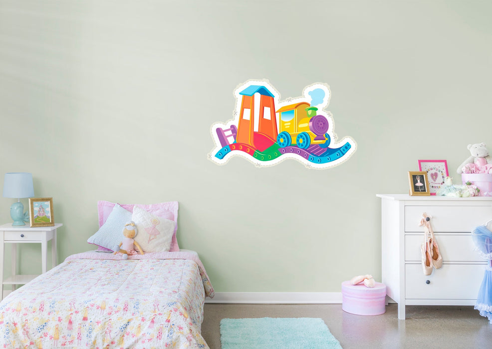 Fathead Nursery:  Colored Train Icon        -   Removable Wall   Adhesive Decal