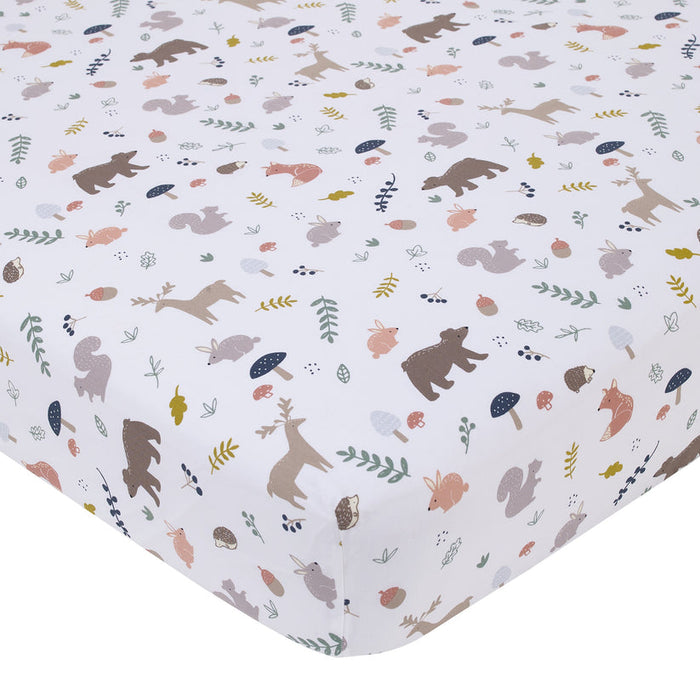 Ever & Ever Woodland Friends Nursery Fitted Crib Sheet