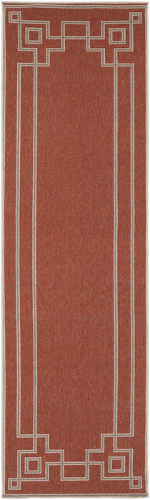 Hauteloom Harborgreek Brick Red Outdoor Rug