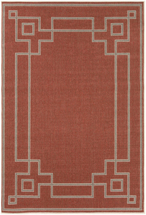 Hauteloom Harborgreek Brick Red Outdoor Rug