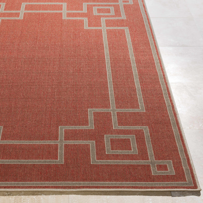 Hauteloom Harborgreek Brick Red Outdoor Rug