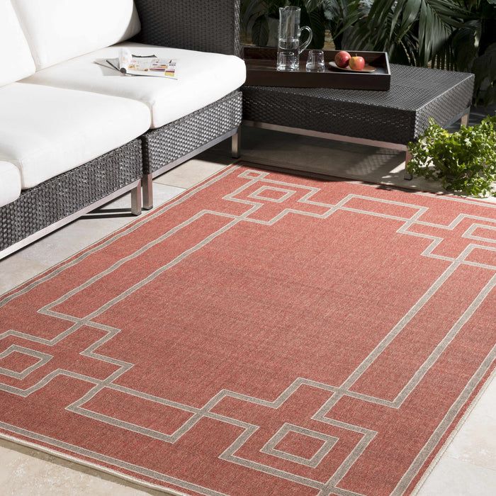 Hauteloom Harborgreek Brick Red Outdoor Rug