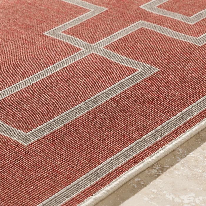 Hauteloom Harborgreek Brick Red Outdoor Rug