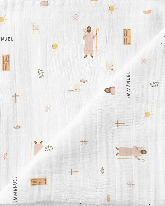 Be A Heart Jesus Muslin Swaddle Baby Blanket