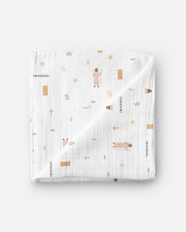 Be A Heart Jesus Muslin Swaddle Baby Blanket