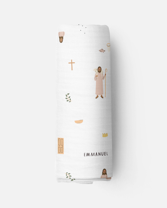 Be A Heart Jesus Muslin Swaddle Baby Blanket