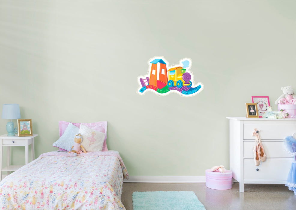 Fathead Nursery:  Colored Train Icon        -   Removable Wall   Adhesive Decal